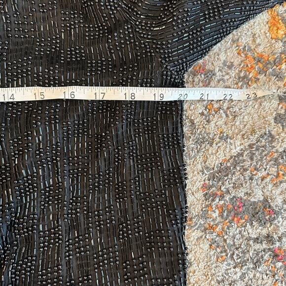 VTG SCALA Paris Milan Los Angeles Beaded Silk Jacket Size M Luxe Elegant 90s Alt - Picture 6 of 12